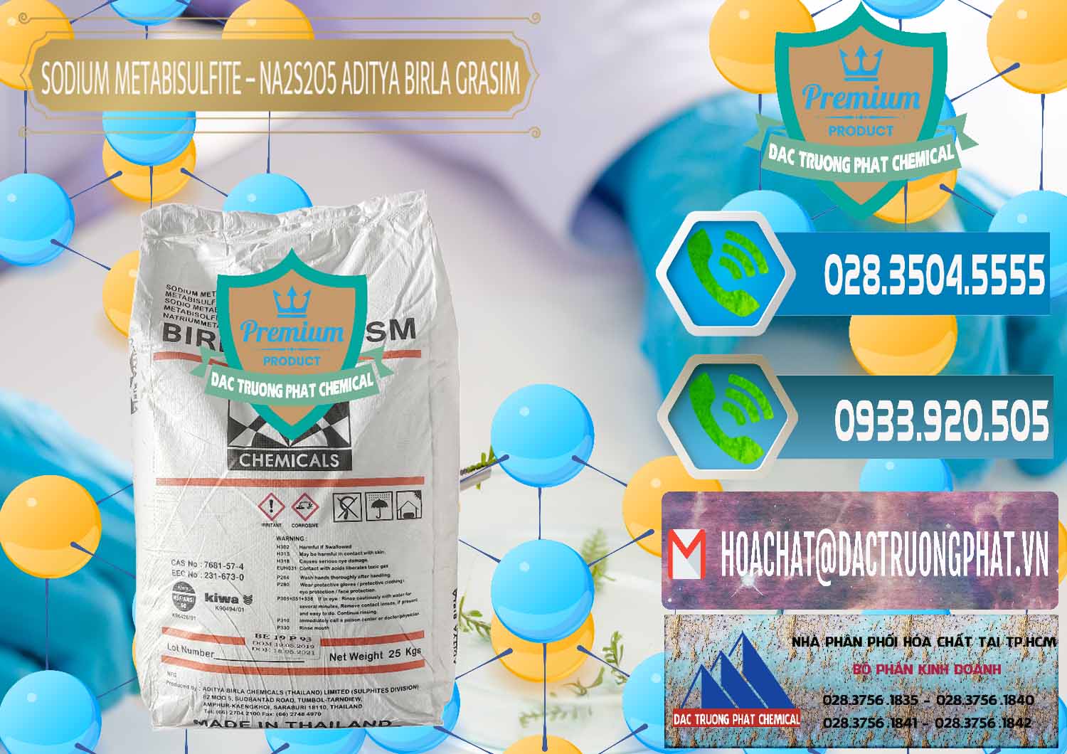 Phân phối - bán Sodium Metabisulfite - NA2S2O5 Thái Lan Aditya Birla Grasim - 0144 - Nơi phân phối _ cung cấp hóa chất tại TP.HCM - congtyhoachat.net