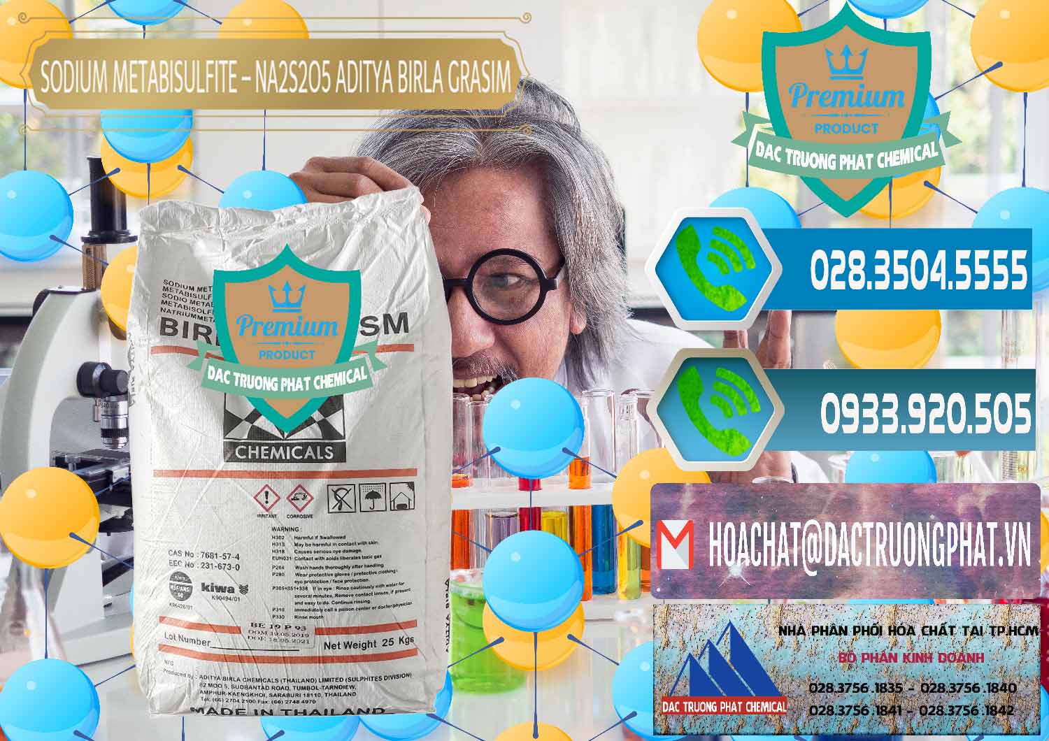 Đơn vị bán - phân phối Sodium Metabisulfite - NA2S2O5 Thái Lan Aditya Birla Grasim - 0144 - Cung cấp & phân phối hóa chất tại TP.HCM - congtyhoachat.net