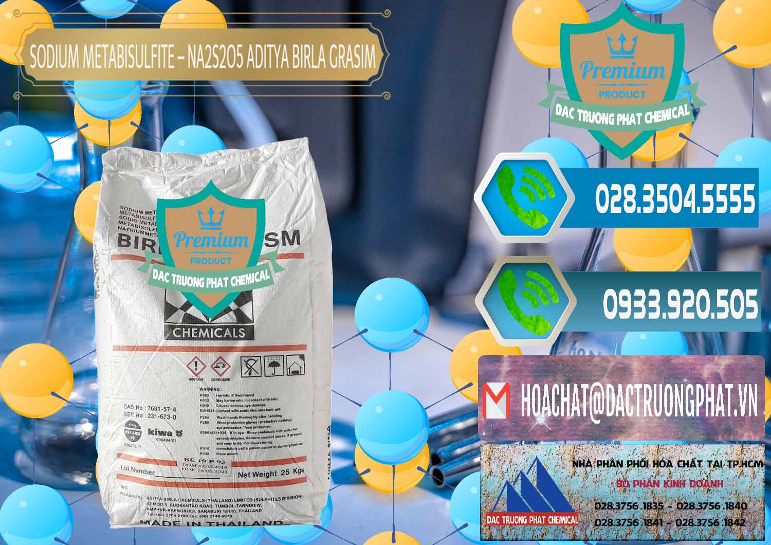 Nơi bán _ phân phối Sodium Metabisulfite - NA2S2O5 Thái Lan Aditya Birla Grasim - 0144 - Cty chuyên phân phối và bán hóa chất tại TP.HCM - congtyhoachat.net