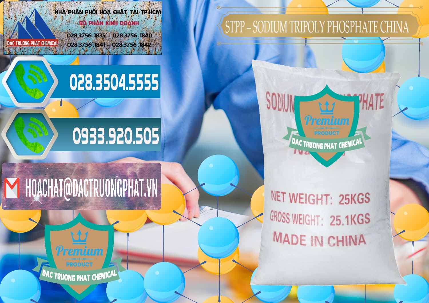 Nơi kinh doanh & bán Sodium Tripoly Phosphate - STPP 96% Chữ Đỏ Trung Quốc China - 0155 - Cty kinh doanh - phân phối hóa chất tại TP.HCM - congtyhoachat.net