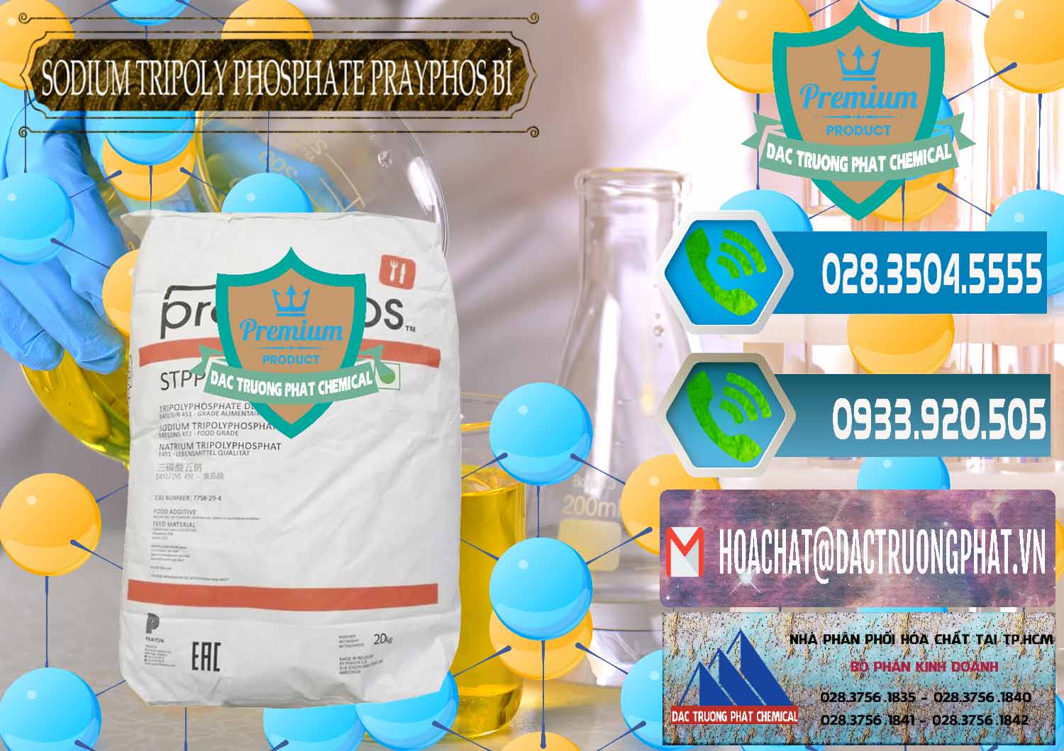 Nơi bán ( cung ứng ) Sodium Tripoly Phosphate - STPP Prayphos Bỉ Belgium - 0444 - Nhà cung cấp và kinh doanh hóa chất tại TP.HCM - congtyhoachat.net