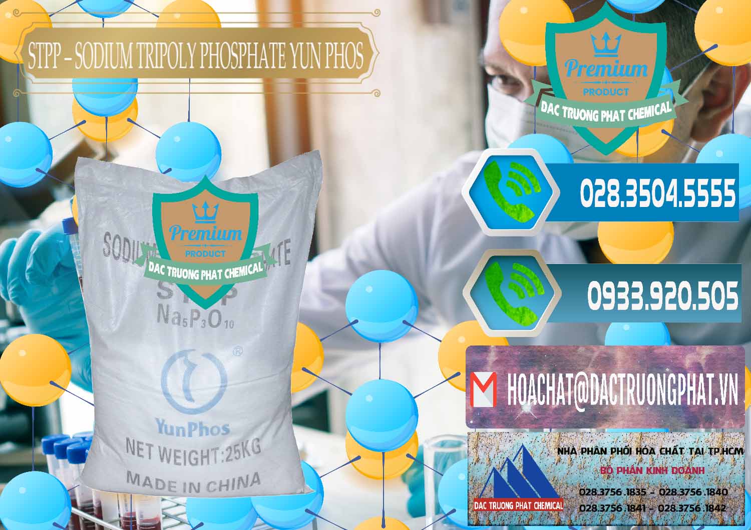 Đơn vị bán và phân phối Sodium Tripoly Phosphate - STPP Yun Phos Trung Quốc China - 0153 - Nhà nhập khẩu - phân phối hóa chất tại TP.HCM - congtyhoachat.net