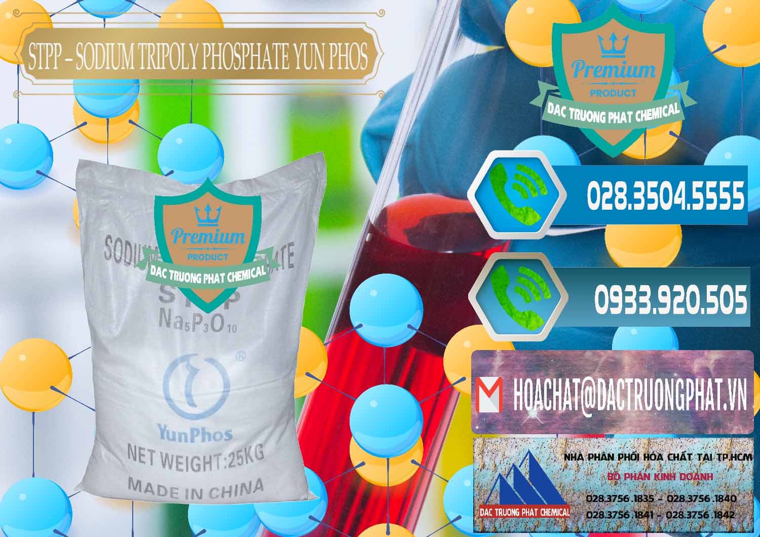 Nơi nhập khẩu ( bán ) Sodium Tripoly Phosphate - STPP Yun Phos Trung Quốc China - 0153 - Đơn vị phân phối _ cung cấp hóa chất tại TP.HCM - congtyhoachat.net