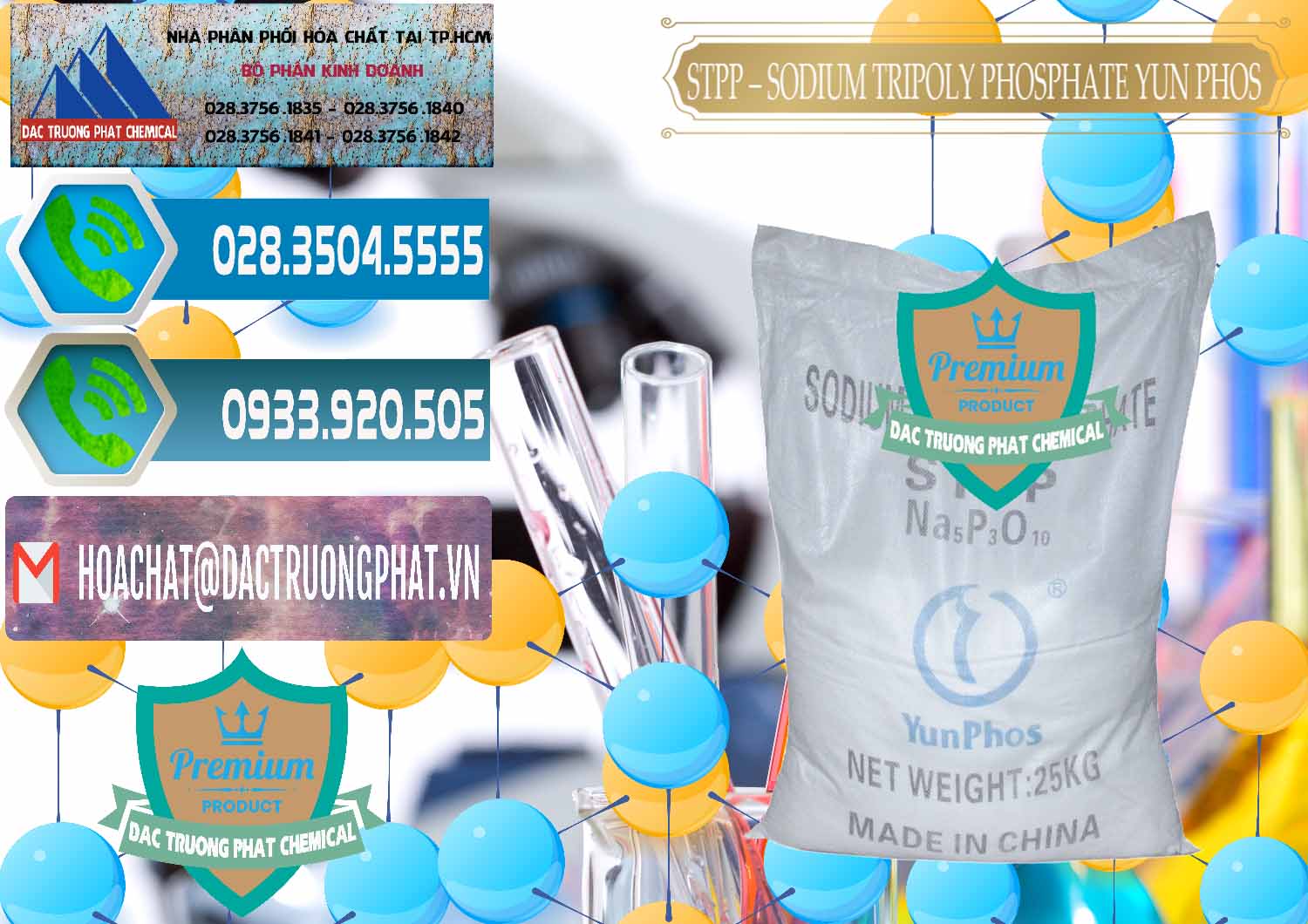 Chuyên kinh doanh - bán Sodium Tripoly Phosphate - STPP Yun Phos Trung Quốc China - 0153 - Nơi chuyên nhập khẩu & phân phối hóa chất tại TP.HCM - congtyhoachat.net