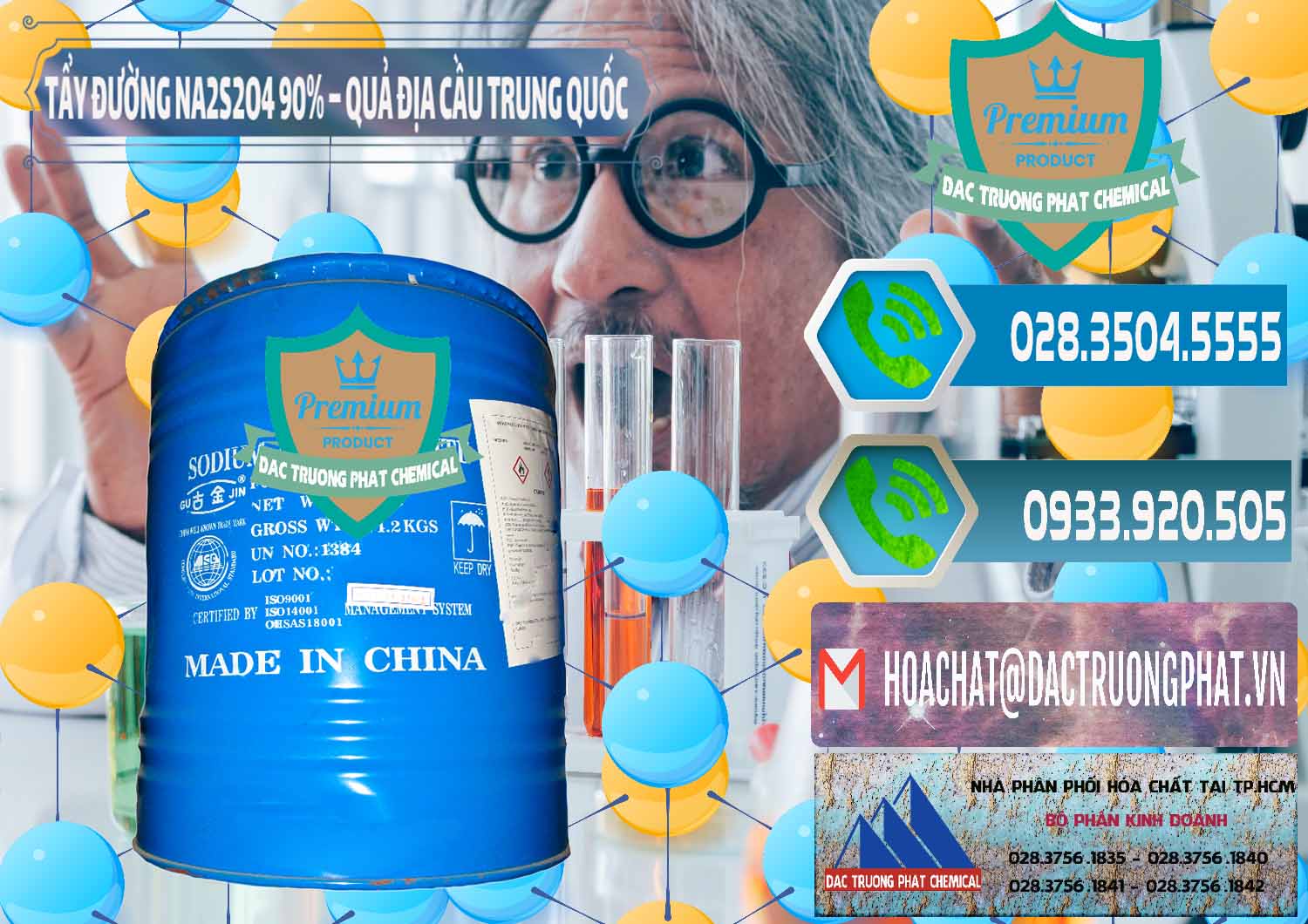 Đơn vị kinh doanh và bán Tẩy Đường - NA2S2O4 Logo Quả Địa Cầu Trung Quốc China - 0159 - Cty bán _ phân phối hóa chất tại TP.HCM - congtyhoachat.net