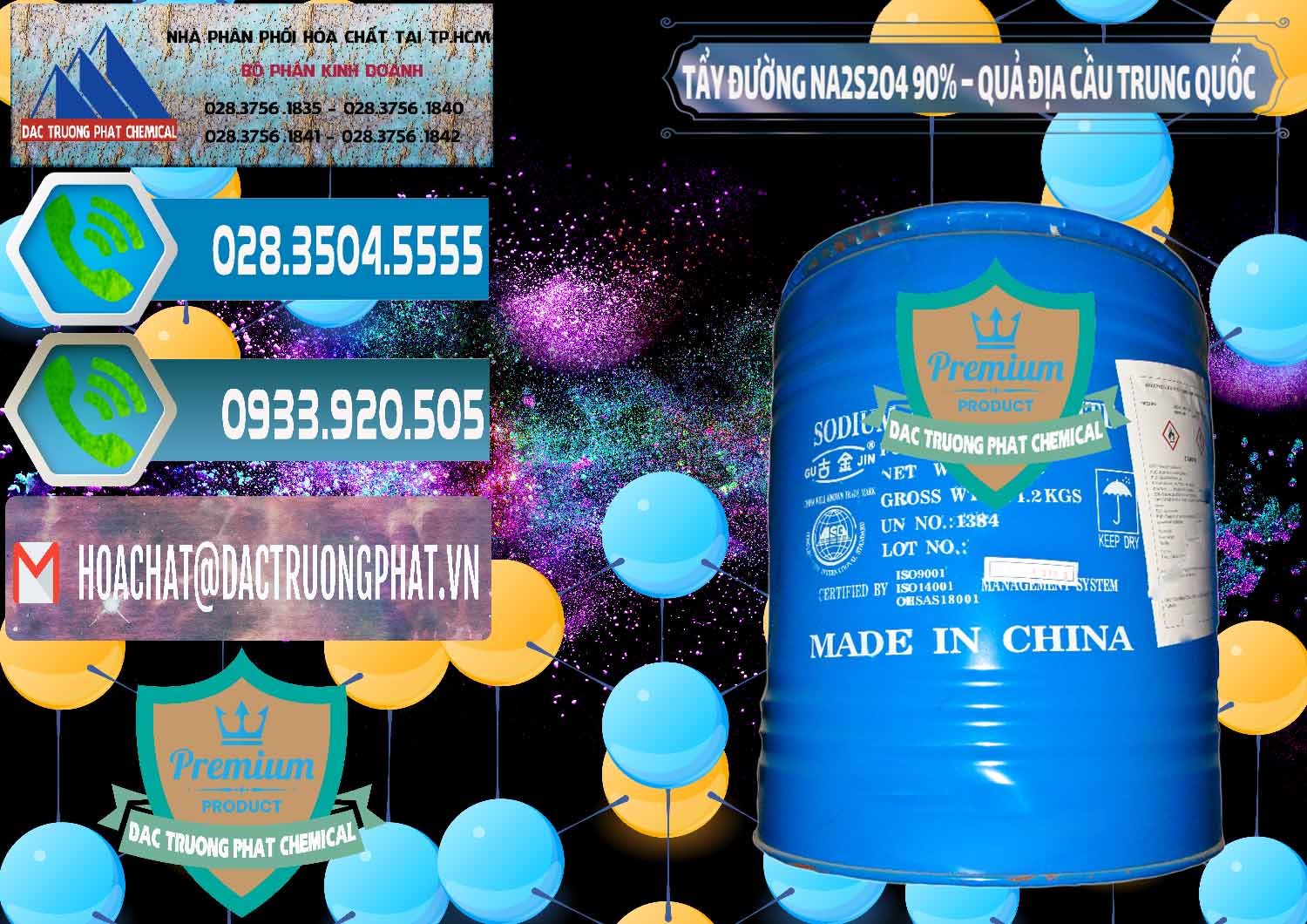 Nơi kinh doanh & bán Tẩy Đường - NA2S2O4 Logo Quả Địa Cầu Trung Quốc China - 0159 - Cty cung cấp ( phân phối ) hóa chất tại TP.HCM - congtyhoachat.net