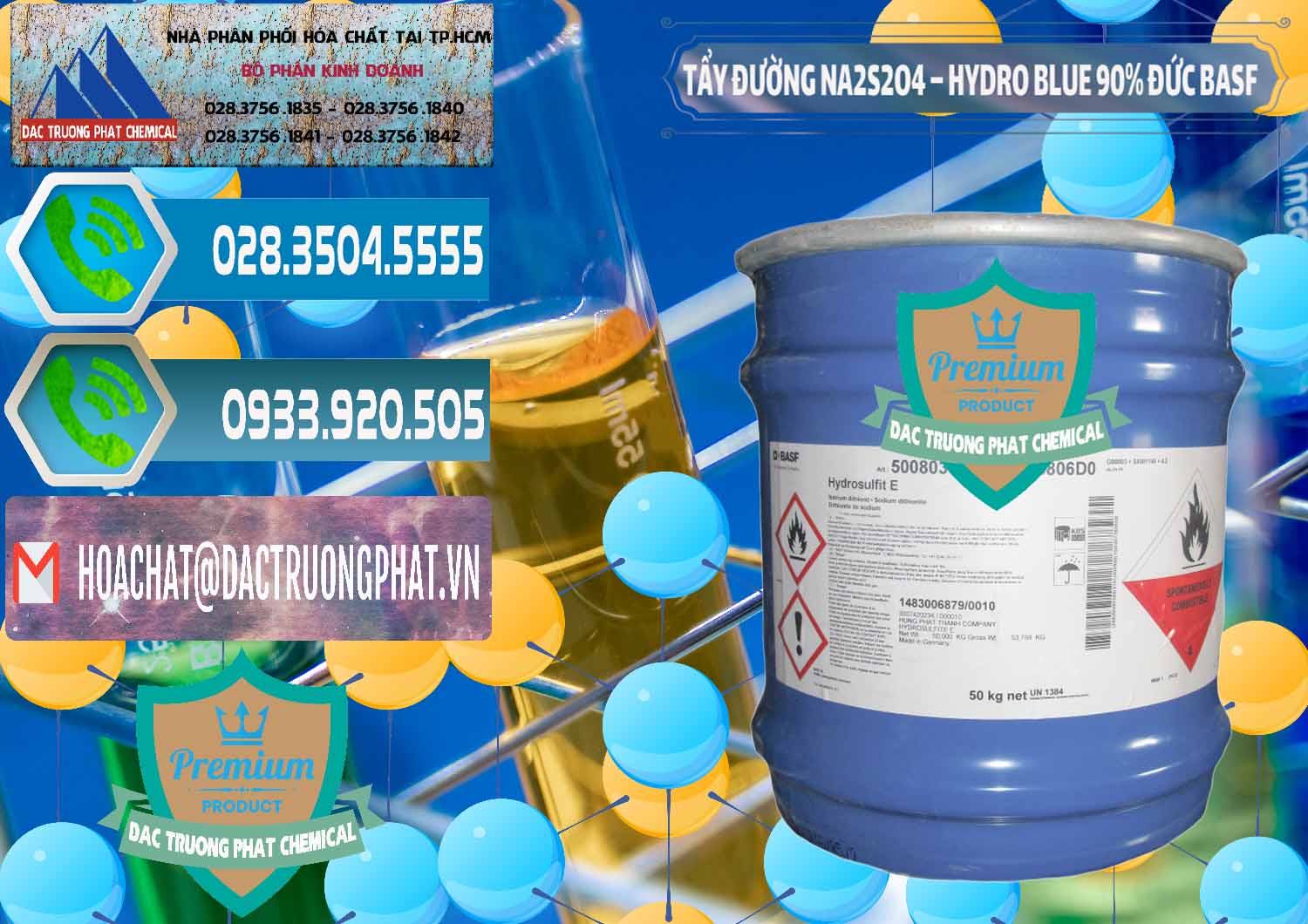 Nơi chuyên cung cấp và bán Tẩy Đường NA2S2O4 – Hydro Blue 90% Thùng Lùn BASF Đức Germany - 0157 - Cty chuyên phân phối - bán hóa chất tại TP.HCM - congtyhoachat.net