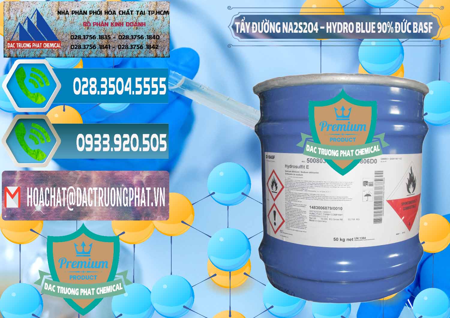 Công ty bán và cung cấp Tẩy Đường NA2S2O4 – Hydro Blue 90% Thùng Lùn BASF Đức Germany - 0157 - Cty phân phối _ cung cấp hóa chất tại TP.HCM - congtyhoachat.net