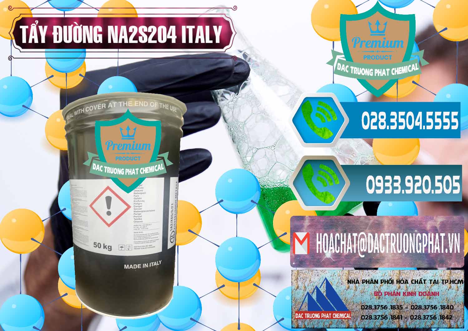 Nhập khẩu và bán Tẩy Đường - NA2S2O4 Ý Italy - 0422 - Chuyên kinh doanh ( cung cấp ) hóa chất tại TP.HCM - congtyhoachat.net