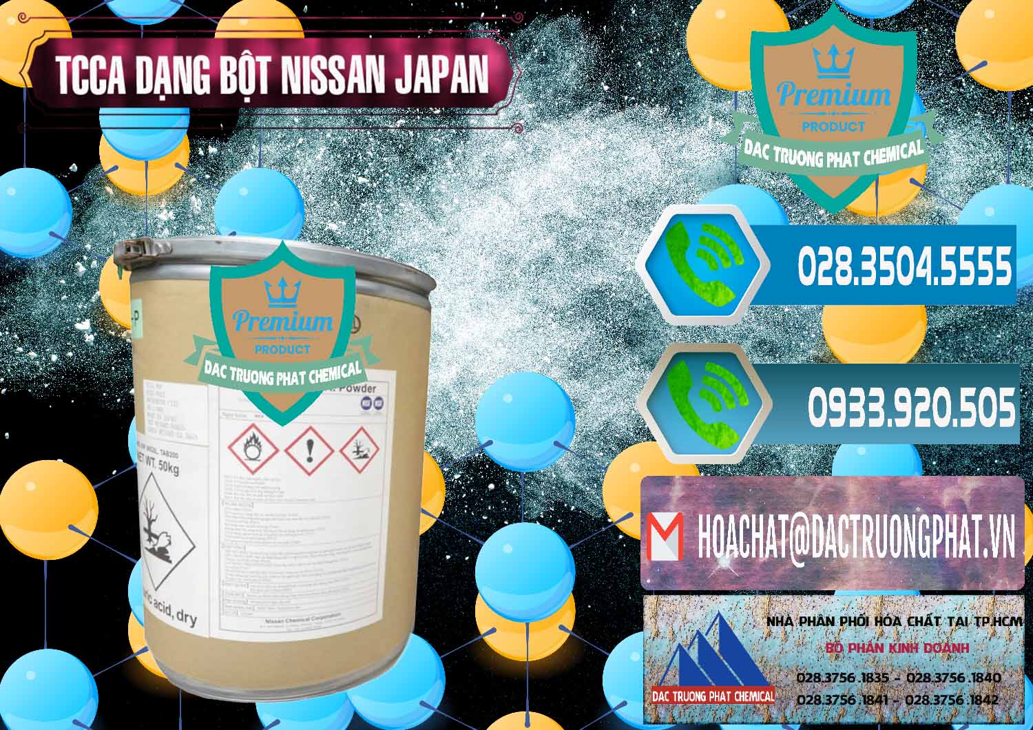 Công ty bán & cung cấp TCCA - Acid Trichloroisocyanuric 90% Dạng Bột Nissan Nhật Bản Japan - 0375 - Nơi phân phối - kinh doanh hóa chất tại TP.HCM - congtyhoachat.net