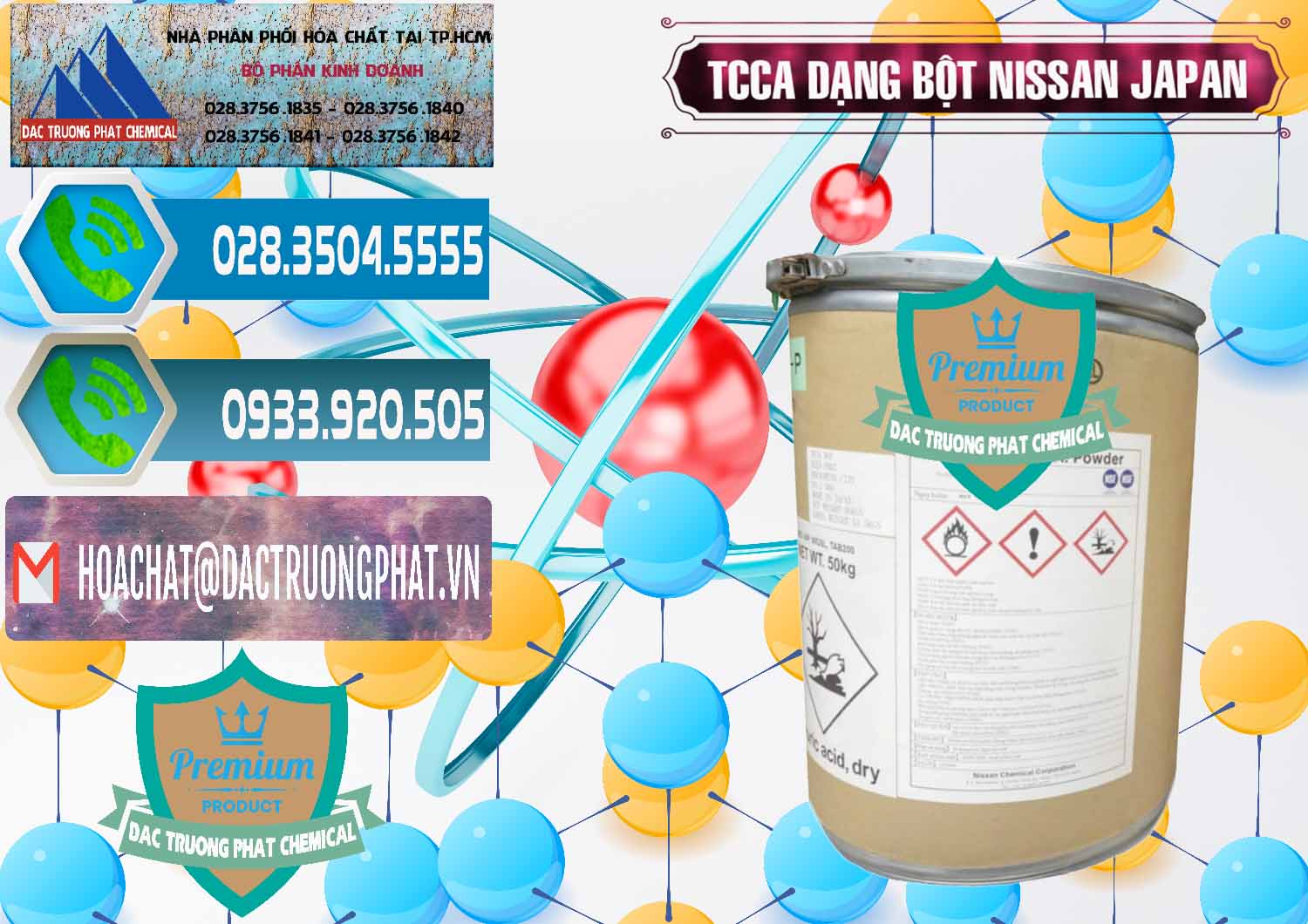 Nhà nhập khẩu - bán TCCA - Acid Trichloroisocyanuric 90% Dạng Bột Nissan Nhật Bản Japan - 0375 - Công ty chuyên nhập khẩu & phân phối hóa chất tại TP.HCM - congtyhoachat.net