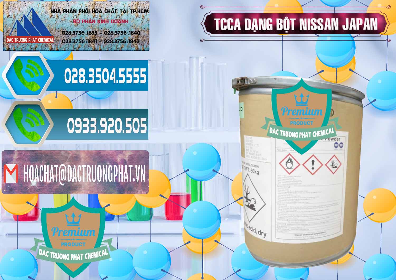 Kinh doanh & bán TCCA - Acid Trichloroisocyanuric 90% Dạng Bột Nissan Nhật Bản Japan - 0375 - Chuyên kinh doanh & phân phối hóa chất tại TP.HCM - congtyhoachat.net