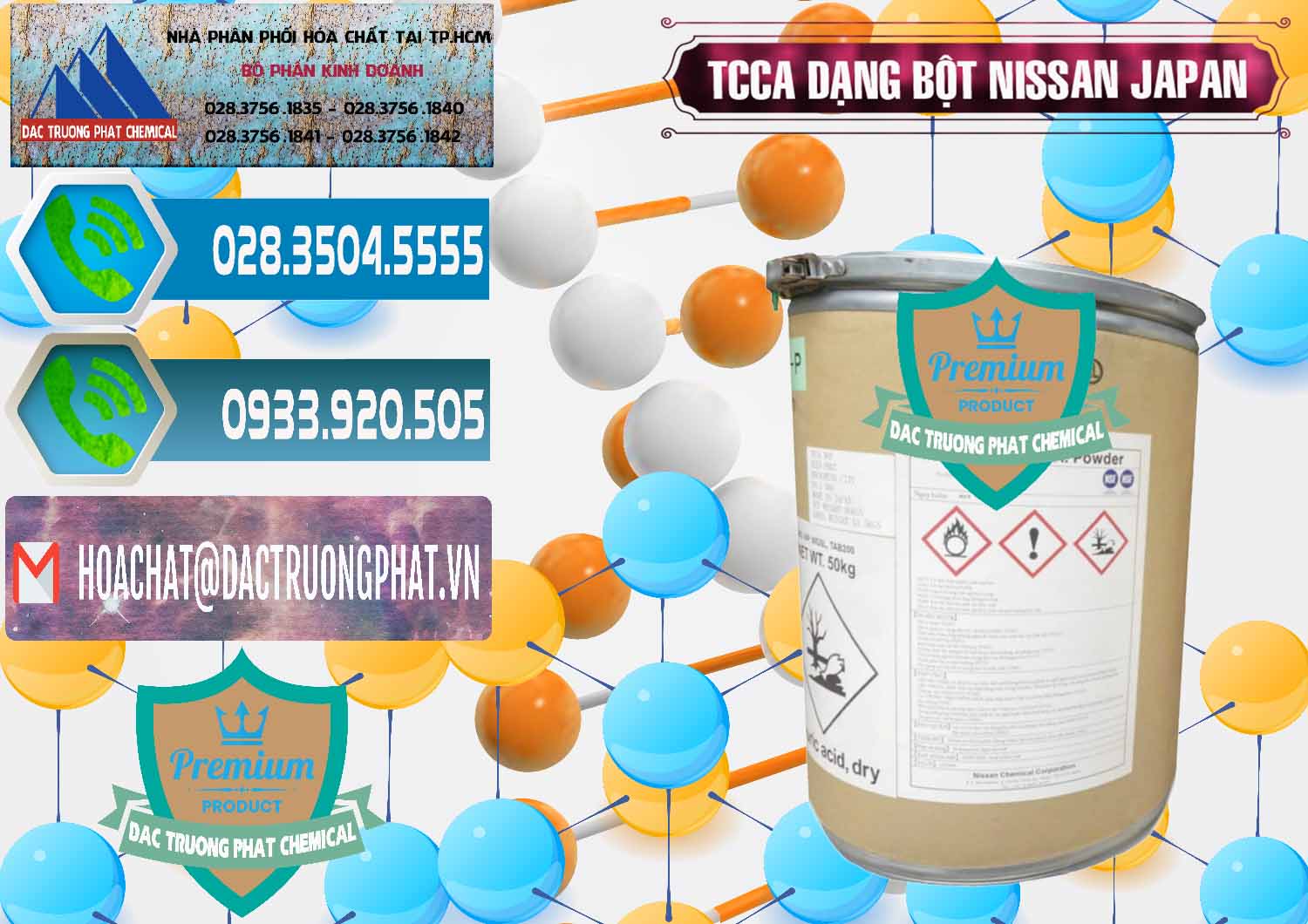 Chuyên cung ứng ( bán ) TCCA - Acid Trichloroisocyanuric 90% Dạng Bột Nissan Nhật Bản Japan - 0375 - Đơn vị bán ( cung cấp ) hóa chất tại TP.HCM - congtyhoachat.net