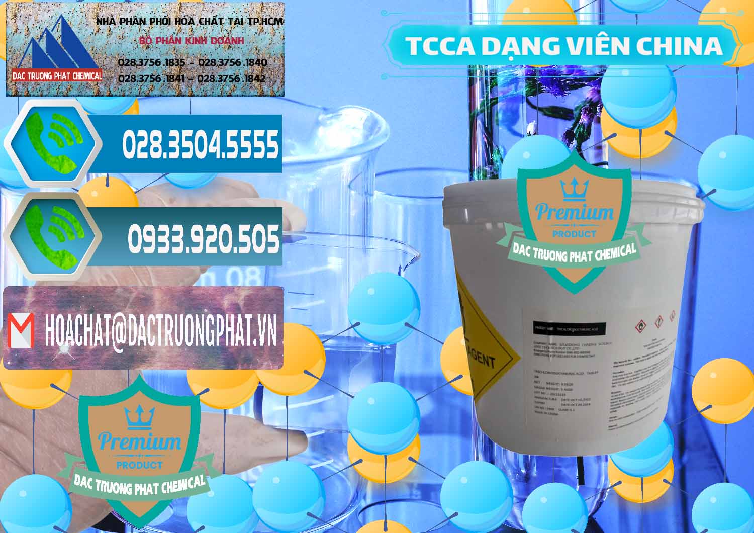 Công ty chuyên bán và cung ứng TCCA - Acid Trichloroisocyanuric Dạng Viên Thùng 5kg Trung Quốc China - 0379 - Công ty chuyên phân phối & nhập khẩu hóa chất tại TP.HCM - congtyhoachat.net