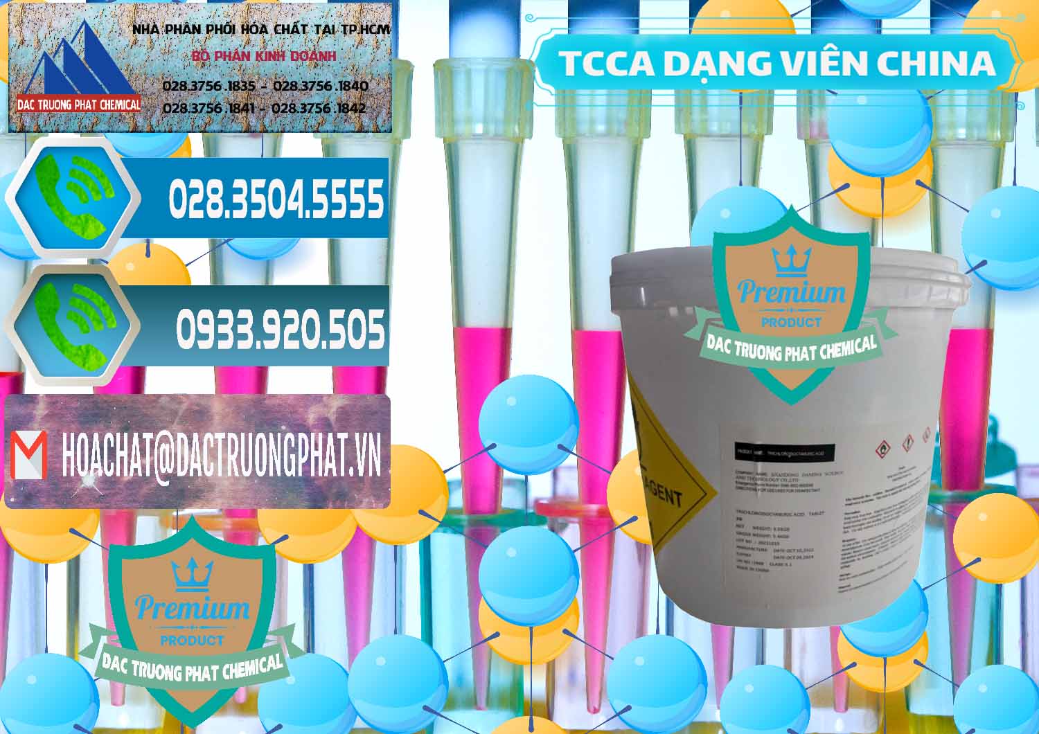 Công ty chuyên bán _ cung ứng TCCA - Acid Trichloroisocyanuric Dạng Viên Thùng 5kg Trung Quốc China - 0379 - Công ty phân phối & cung ứng hóa chất tại TP.HCM - congtyhoachat.net