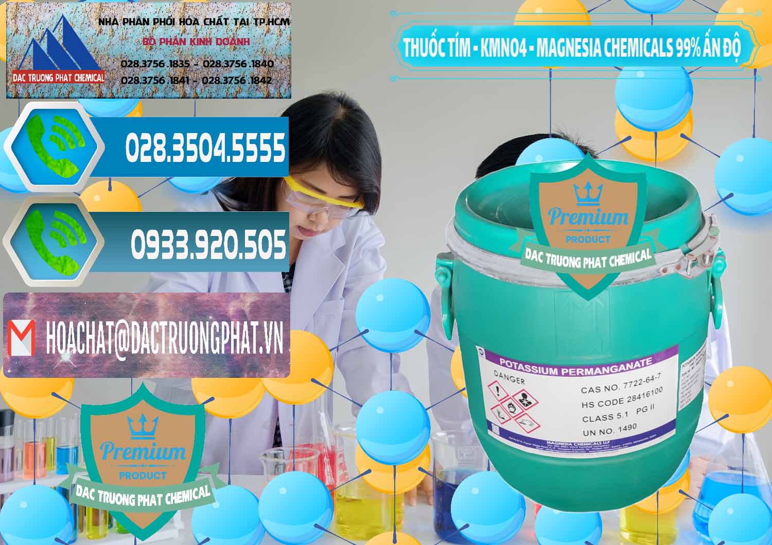 Cty chuyên kinh doanh & bán Thuốc Tím - KMNO4 Magnesia Chemicals 99% Ấn Độ India - 0251 - Chuyên cung ứng và phân phối hóa chất tại TP.HCM - congtyhoachat.net