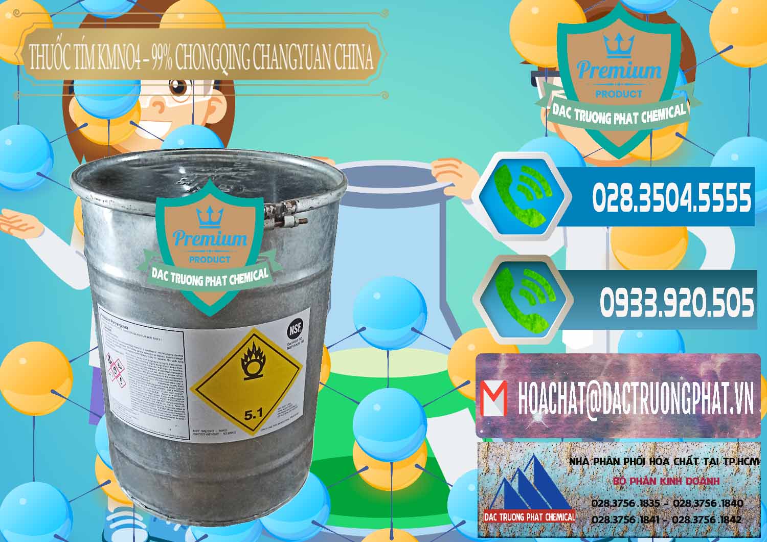 Nơi phân phối ( bán ) Thuốc Tím – KMNO4 99% Chongqing Changyuan Trung Quốc China - 0166 - Cty cung cấp - phân phối hóa chất tại TP.HCM - congtyhoachat.net