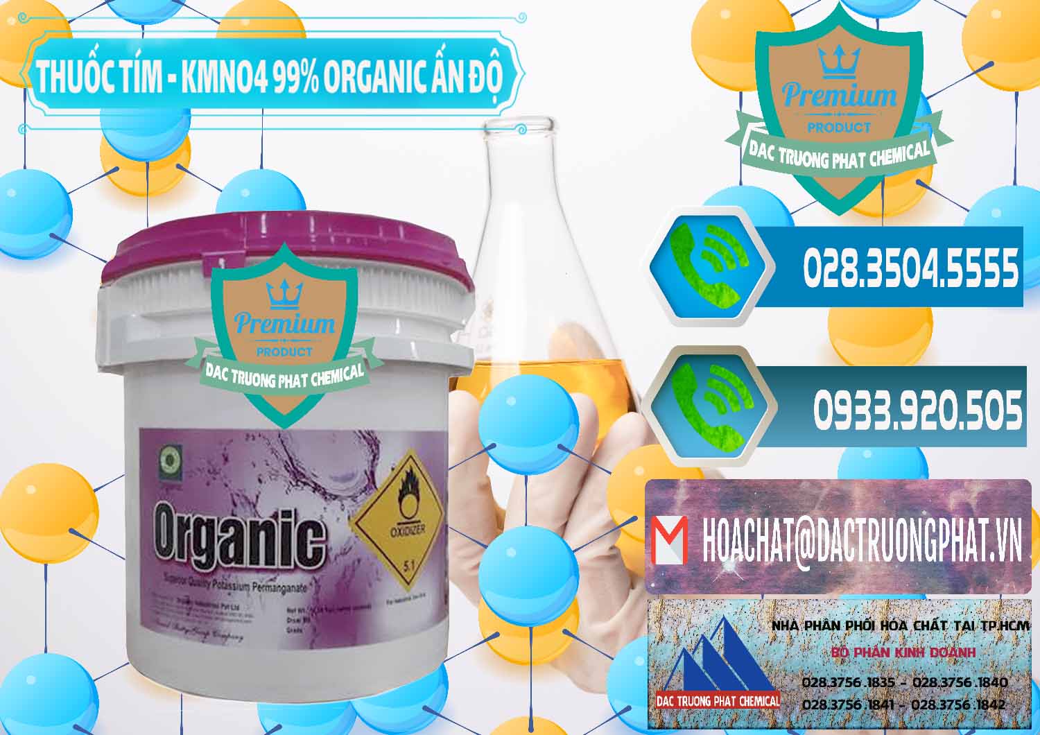 Đơn vị phân phối - bán Thuốc Tím - KMNO4 99% Organic Ấn Độ India - 0216 - Nơi chuyên nhập khẩu & phân phối hóa chất tại TP.HCM - congtyhoachat.net