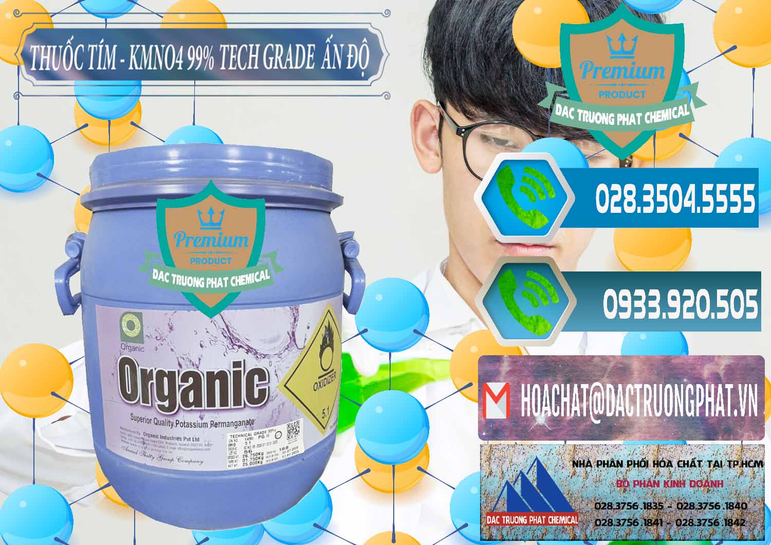 Nhà nhập khẩu - bán Thuốc Tím - KMNO4 99% Organic Group Ấn Độ India - 0250 - Cung ứng & phân phối hóa chất tại TP.HCM - congtyhoachat.net