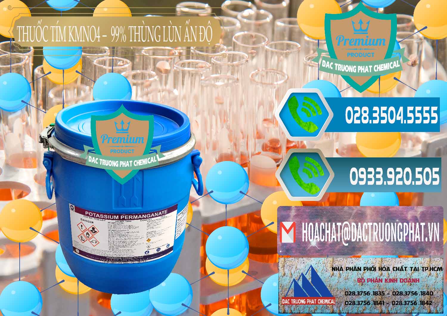 Cty cung ứng và bán Thuốc Tím - KMNO4 Thùng Lùn 99% Magnesia Chemicals Ấn Độ India - 0165 - Cung cấp _ phân phối hóa chất tại TP.HCM - congtyhoachat.net
