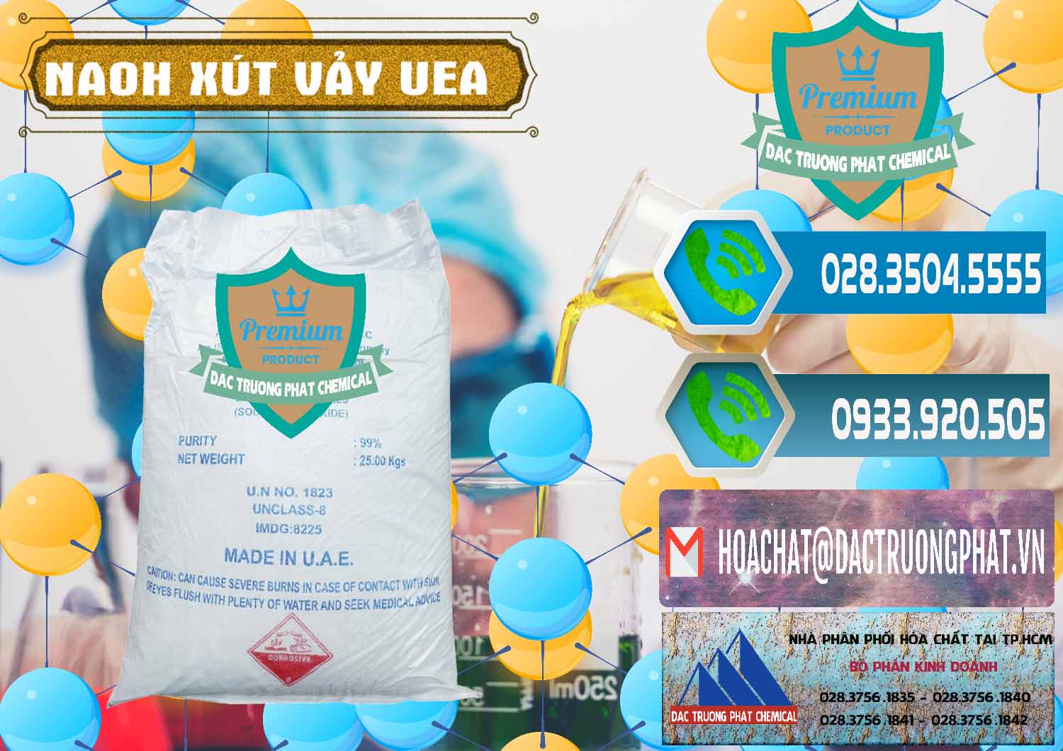 Nơi chuyên bán và cung ứng Xút Vảy - NaOH Vảy UAE Iran - 0432 - Nhà nhập khẩu ( phân phối ) hóa chất tại TP.HCM - congtyhoachat.net
