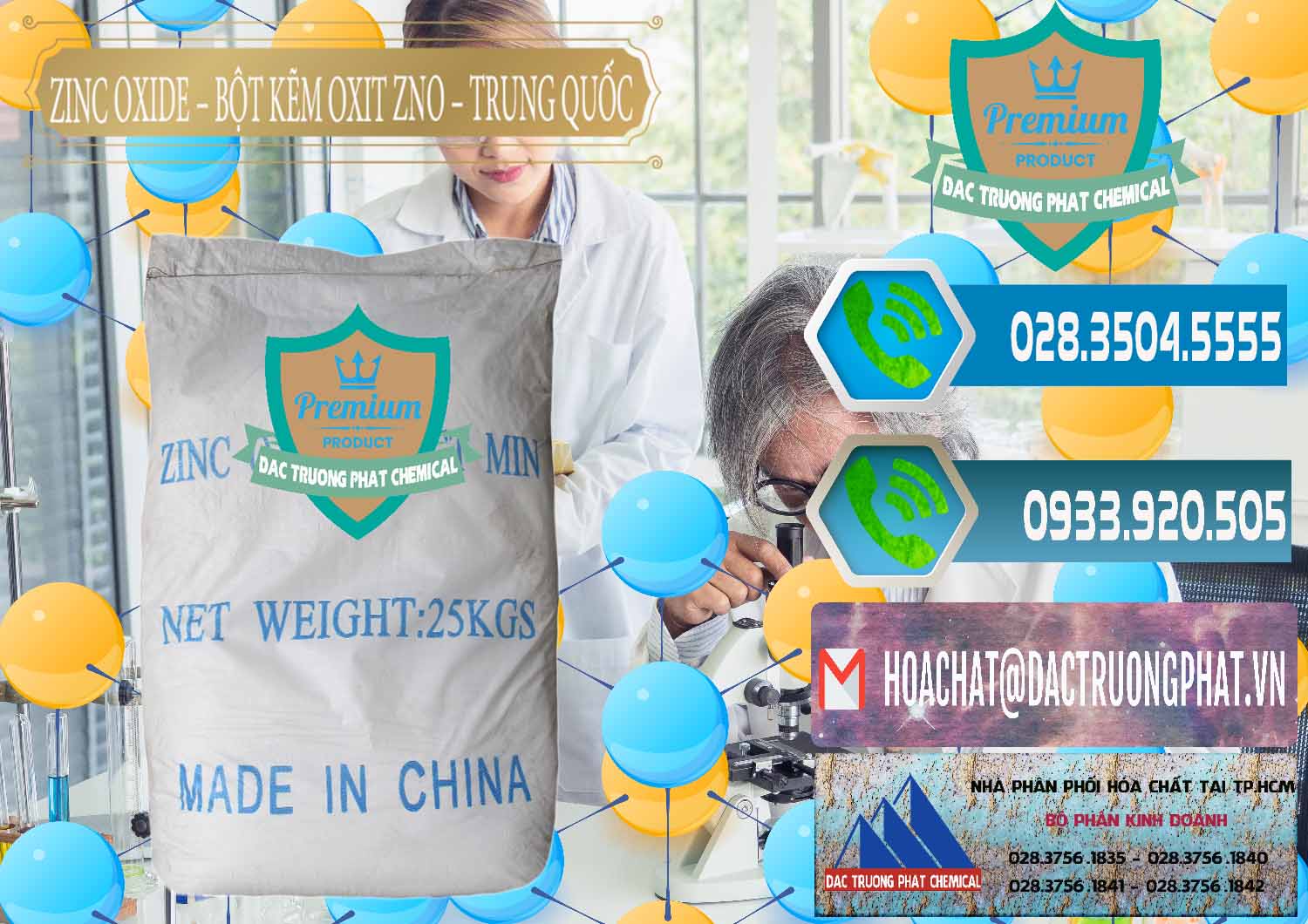 Cty chuyên nhập khẩu ( bán ) Zinc Oxide - Bột Kẽm Oxit ZNO Trung Quốc China - 0182 - Nhà cung cấp và bán hóa chất tại TP.HCM - congtyhoachat.net