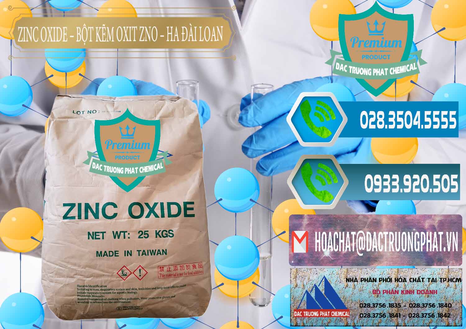 Công ty chuyên cung ứng và bán Zinc Oxide - Bột Kẽm Oxit ZNO HA Đài Loan Taiwan - 0180 - Nơi chuyên cung cấp - bán hóa chất tại TP.HCM - congtyhoachat.net
