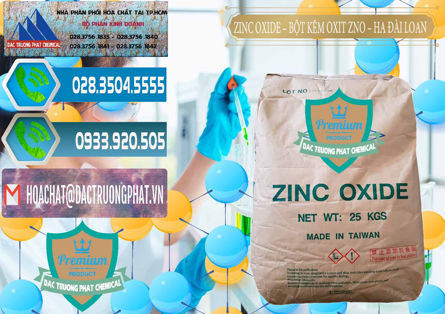Đơn vị phân phối & bán Zinc Oxide - Bột Kẽm Oxit ZNO HA Đài Loan Taiwan - 0180 - Chuyên cung cấp & kinh doanh hóa chất tại TP.HCM - congtyhoachat.net