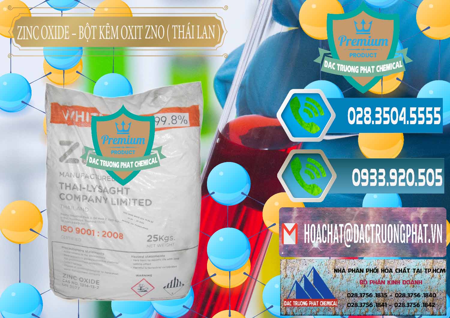 Chuyên nhập khẩu ( bán ) Zinc Oxide - Bột Kẽm Oxit ZNO Thái Lan Thailand - 0181 - Công ty nhập khẩu _ phân phối hóa chất tại TP.HCM - congtyhoachat.net