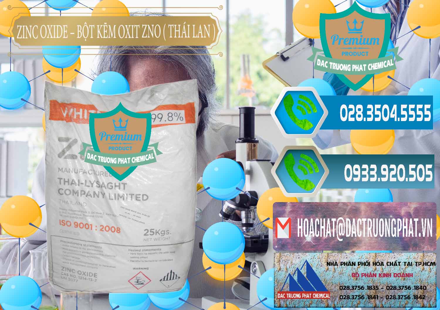 Nhà cung ứng - bán Zinc Oxide - Bột Kẽm Oxit ZNO Thái Lan Thailand - 0181 - Nơi chuyên bán ( phân phối ) hóa chất tại TP.HCM - congtyhoachat.net