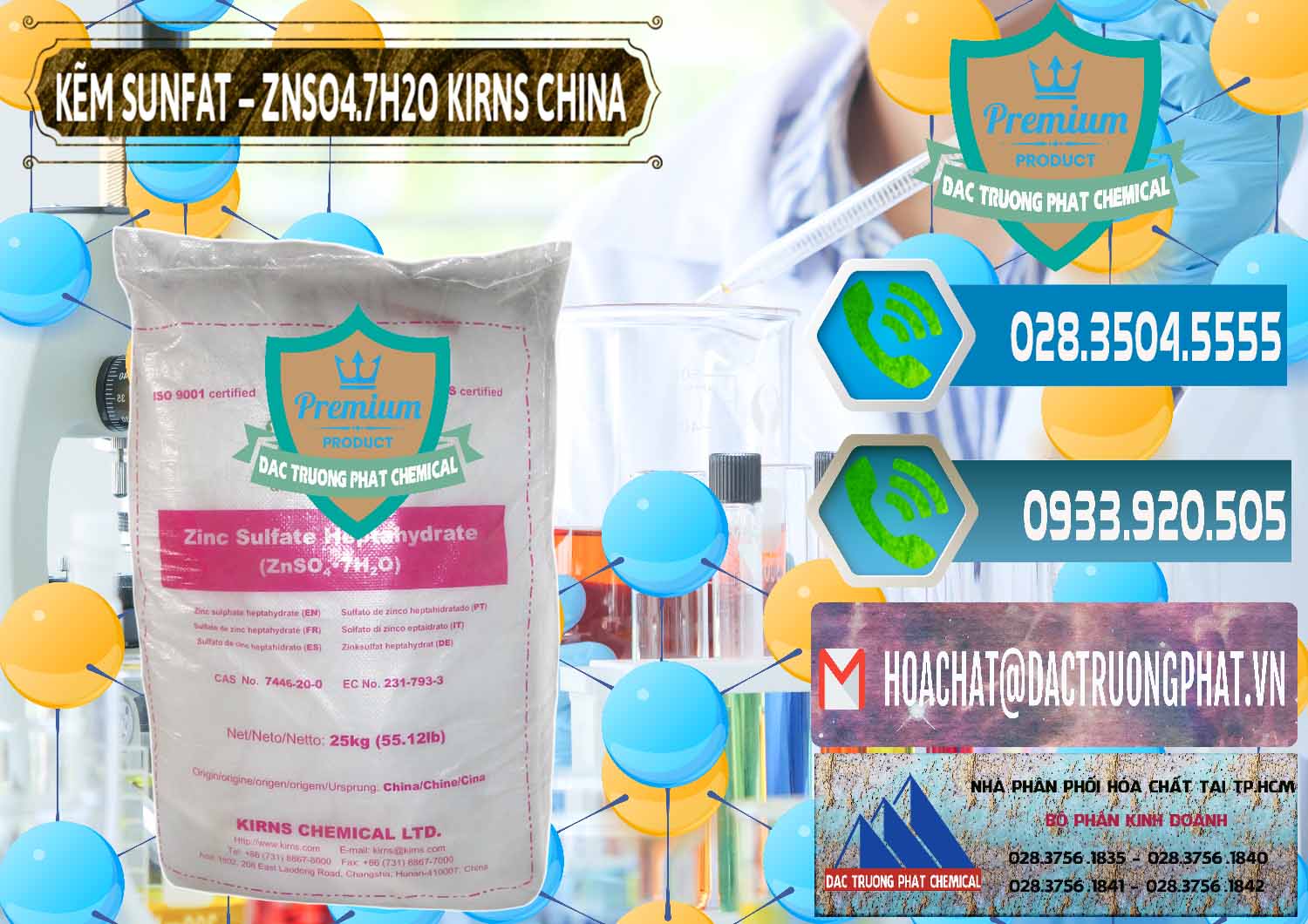 Chuyên cung cấp _ bán Kẽm Sunfat – ZNSO4.7H2O Kirns Trung Quốc China - 0089 - Đơn vị chuyên phân phối _ cung ứng hóa chất tại TP.HCM - congtyhoachat.net