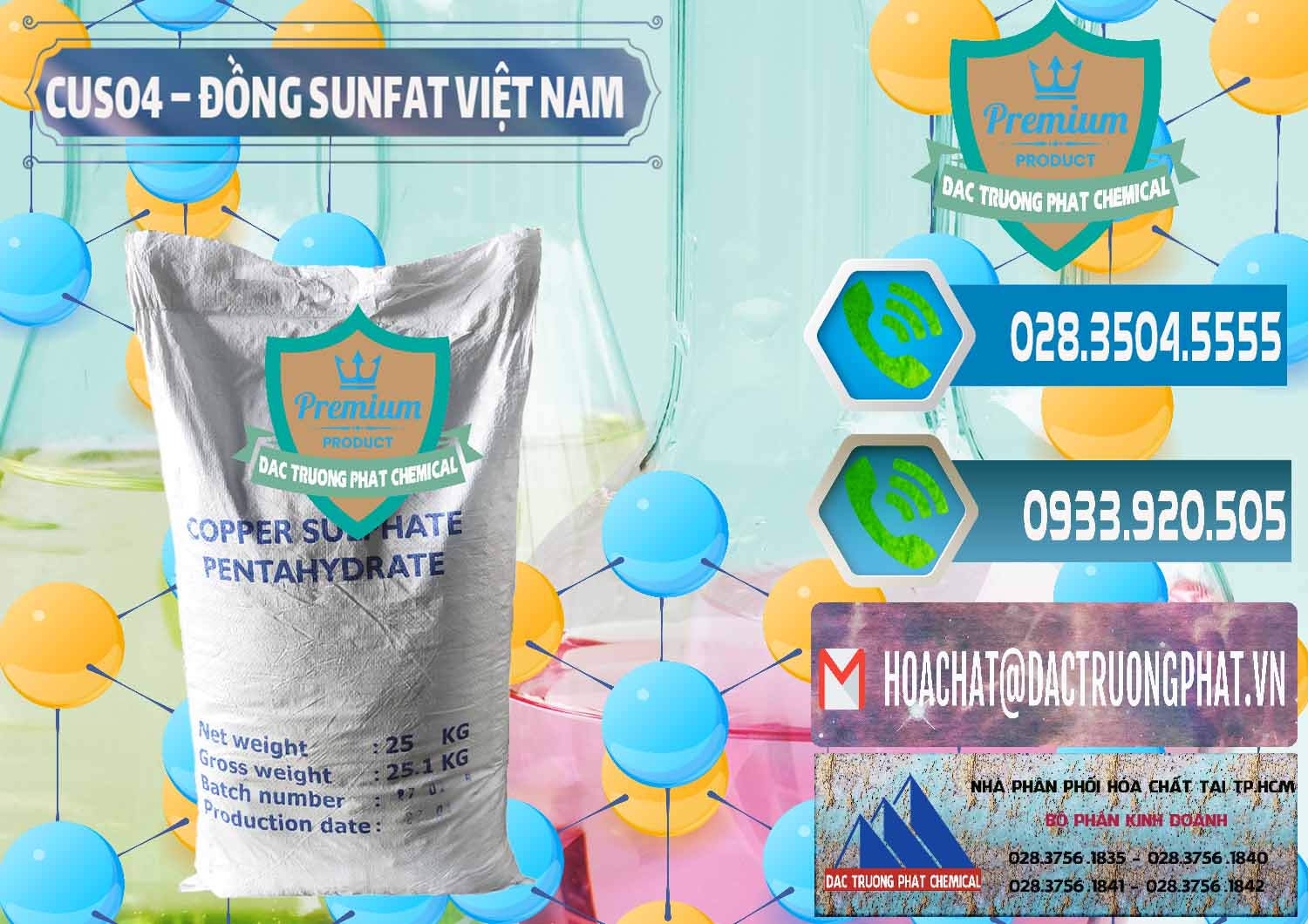 Chuyên cung cấp & bán CuSO4 – Đồng Sunfat Dạng Bột Việt Nam - 0196 - Đơn vị kinh doanh - bán hóa chất tại TP.HCM - congtyhoachat.net
