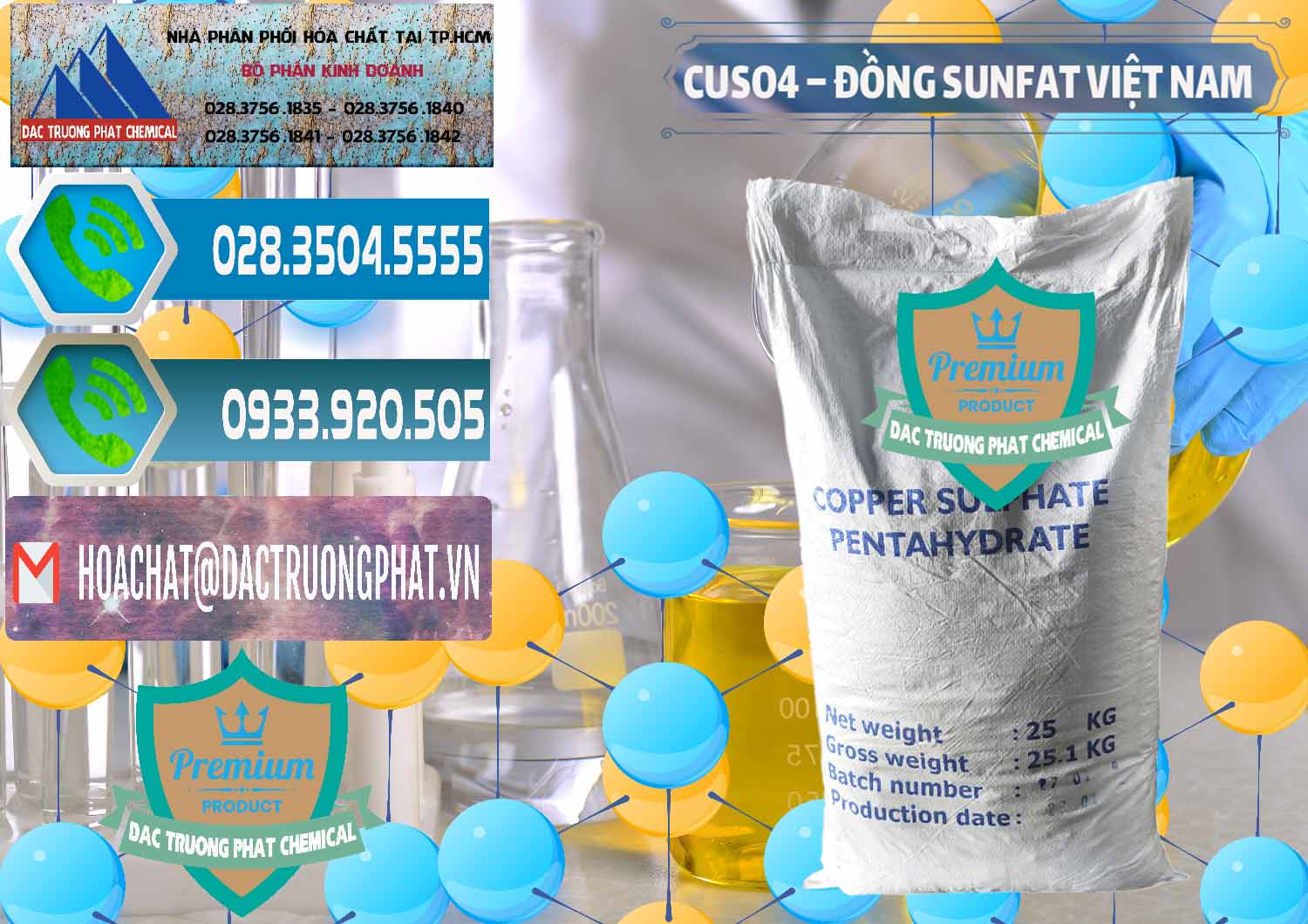 Chuyên kinh doanh & phân phối CuSO4 – Đồng Sunfat Dạng Bột Việt Nam - 0196 - Công ty chuyên phân phối và bán hóa chất tại TP.HCM - congtyhoachat.net