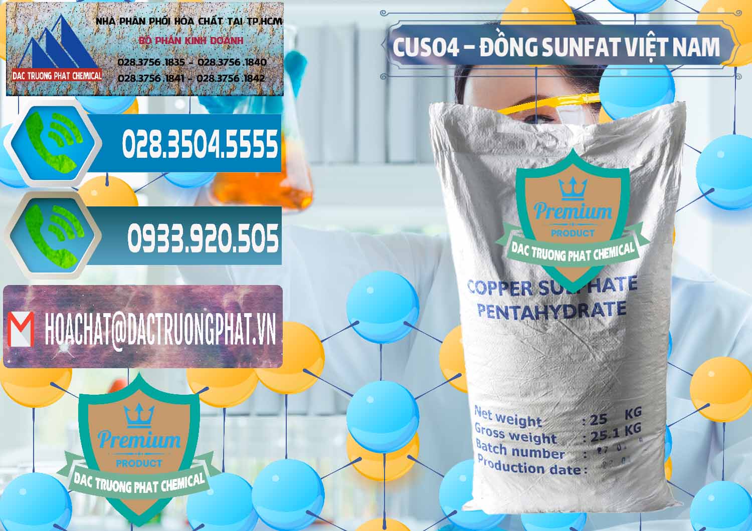Cty chuyên kinh doanh - bán CuSO4 – Đồng Sunfat Dạng Bột Việt Nam - 0196 - Công ty chuyên bán ( phân phối ) hóa chất tại TP.HCM - congtyhoachat.net
