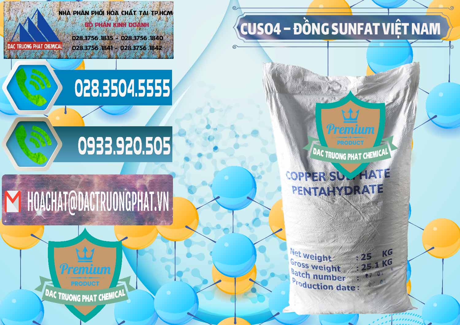 Chuyên cung ứng _ bán CuSO4 – Đồng Sunfat Dạng Bột Việt Nam - 0196 - Nơi phân phối và kinh doanh hóa chất tại TP.HCM - congtyhoachat.net