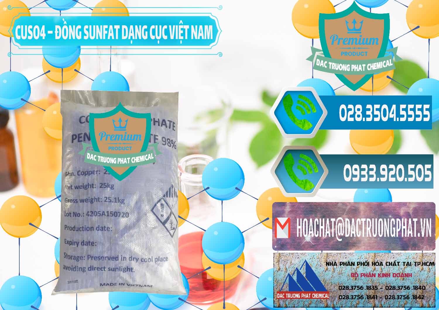Công ty cung ứng & bán CUSO4 – Đồng Sunfat Dạng Cục Việt Nam - 0303 - Nơi phân phối và cung ứng hóa chất tại TP.HCM - congtyhoachat.net
