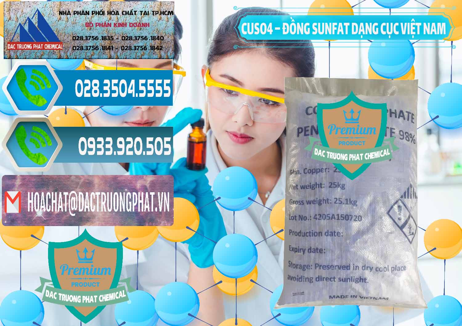 Công ty chuyên kinh doanh và phân phối CUSO4 – Đồng Sunfat Dạng Cục Việt Nam - 0303 - Chuyên bán _ phân phối hóa chất tại TP.HCM - congtyhoachat.net