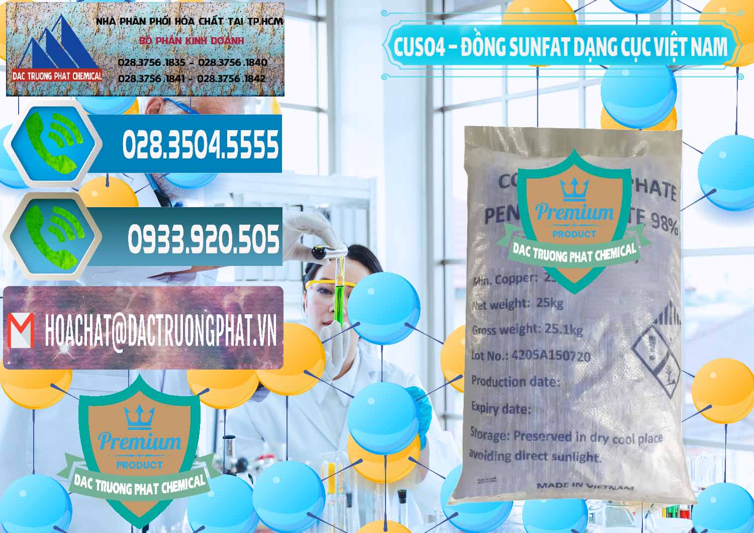 Công ty chuyên cung ứng - bán CUSO4 – Đồng Sunfat Dạng Cục Việt Nam - 0303 - Cung ứng _ phân phối hóa chất tại TP.HCM - congtyhoachat.net