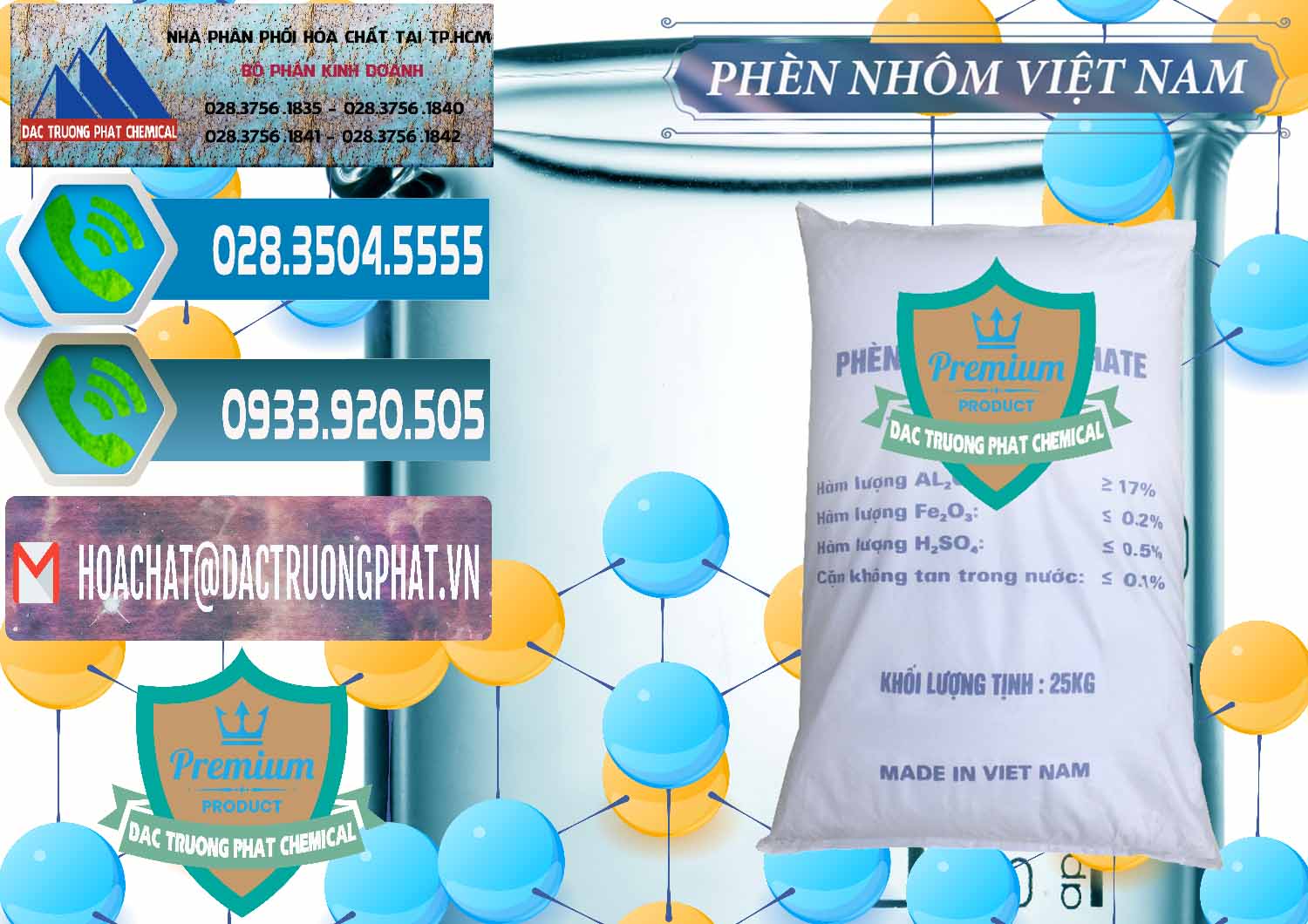 Nơi kinh doanh - bán Phèn Nhôm - Al2(SO4)3 17% Việt Nam - 0465 - Đơn vị chuyên cung cấp & kinh doanh hóa chất tại TP.HCM - congtyhoachat.net